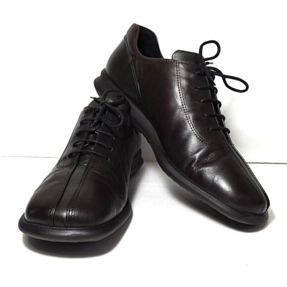 Ecco 2-tone leather lace up dress shoes brown size 7.5 style number 351 main image 5